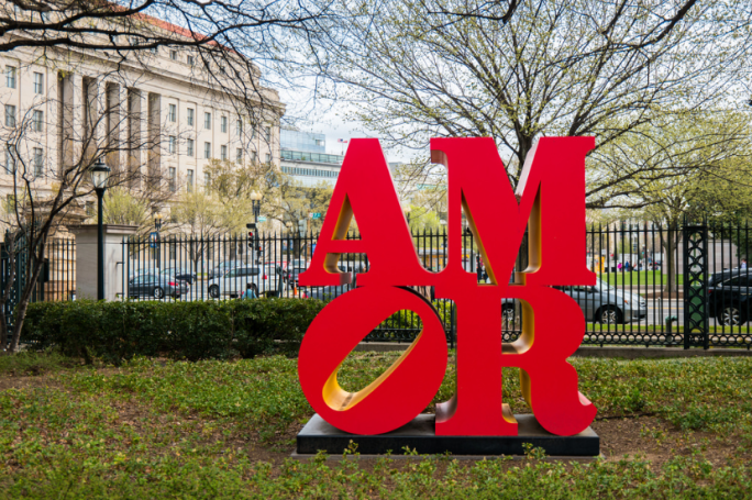 Robert Indiana's work "Amor"