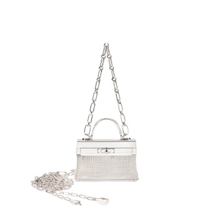View 1 of Lot 151: Limited Edition Sterling Silver Kellymorphose Sac Bijou Kelly Argent, 2021