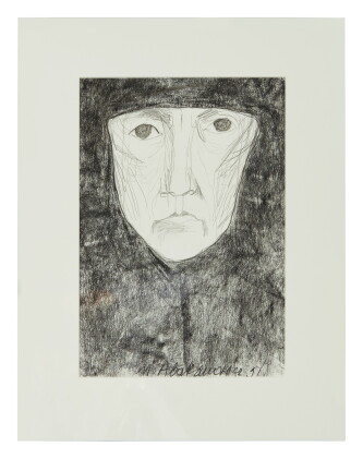 Catalog image of magdalena abakanowicz | thinking (from sisters-ancestors-family)