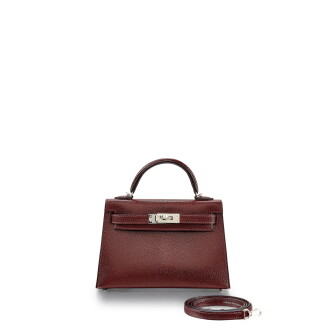 View 1 of Lot 7794: Rouge Sellier Chèvre Mini Kelly II 20 Palladium Hardware, 2022