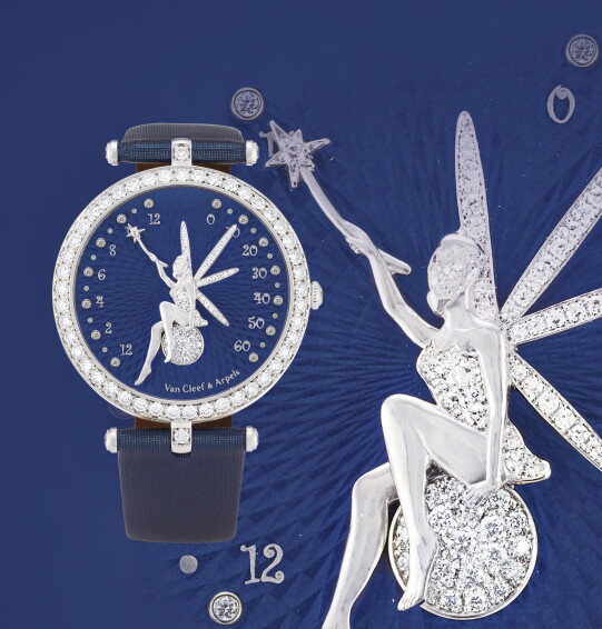A FINE AND ELEGANT LADY'S WHITE GOLD AMD DIAMOND-SET BI-RETROGRA