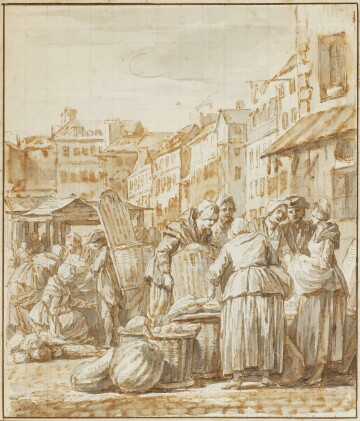 Catalog image of nicolas-bernard lépicié | women gathered at a street market