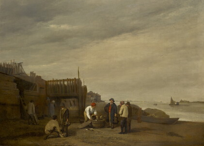 Catalog image of augustus wall callcott r.a. | fisherman on a beach with their catch