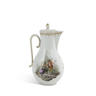 View 1 of Lot 327: A rare Nove porcelain coffeepot and cover, Antonibon factory, circa 1785