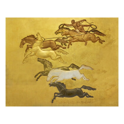 Catalog image of jean dunand | "la conquête du cheval" panel