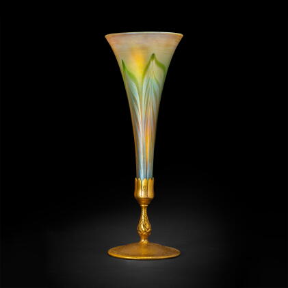 Catalog image of Decorated Trumpet Vase on Stand