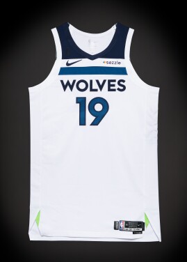 View 1 of Lot 23: Joan Beringer ‘Rookie Debut’ Minnesota Timberwolves 2025-2026 Game Worn Association Edition Jersey