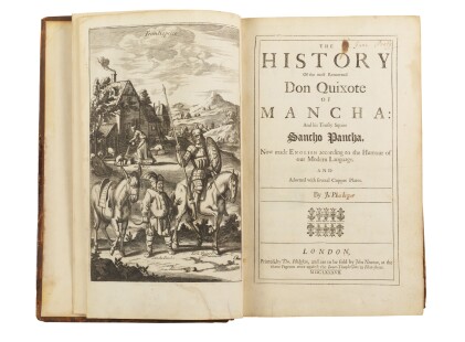 View 1 of Lot 77: Cervantes, Don Quixote, London, 1687, later panelled calf