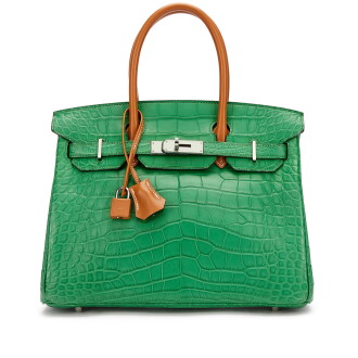 View 1 of Lot 1582: Limited Edition Cactus Matte Mississippiensis Alligator and Naturel Sable Butler Birkin 30 Palladium Hardware, 2016 
