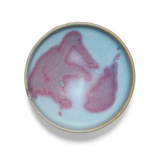 View 1 of Lot 41: A fine and rare purple-splashed Jun bowl Northern Song/Jin dynasty | 北宋/金 鈞窰藍釉紫斑小盌
