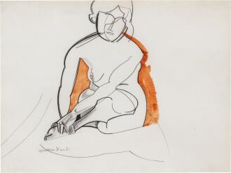 View 1 of Lot 156: Seated nude