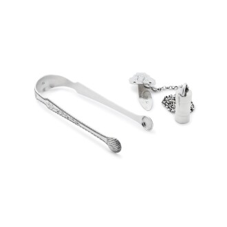 View 1 of Lot 242: Pair of American Silver Sugar Tongs and Chatelaine Hook, Joseph Richardson, Jr, Philadelphia, Circa 1790