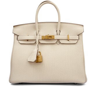 View 1 of Lot 6: Craie Togo Birkin 25 Gold Hardware, 2024