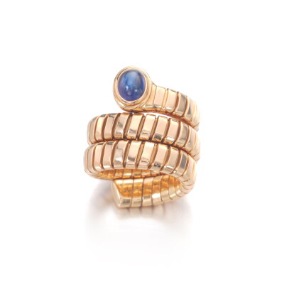 Catalog image of Gold and sapphire ring, 'Serpenti'