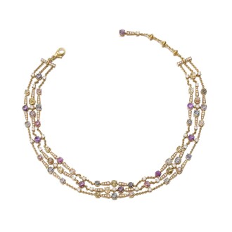 View 1 of Lot 182: Collier saphirs de couleur et diamants, "Allegra" 