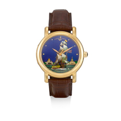 Catalog image of ulysse nardin | shtandart, reference 136-11 a limited edition pink gold wristwa…