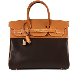 View 1 of Lot 410: Limited Edition Vache Naturelle and Amazonia Birkin 35 Gold Hardware, 1999