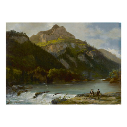 Catalog image of albert bierstadt | mountain landscape