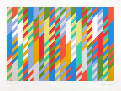 Catalog image of bridget riley | 1st study for painting