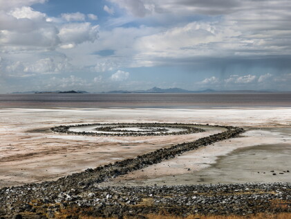 Catalog image of Robert Smithson's Spiral Jetty, Utah