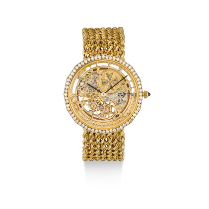 Catalog image of vacheron constantin | patrimony, reference 43502, a yellow gold and diamond-set…