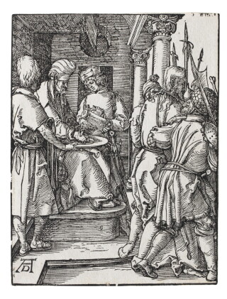 Catalog image of pilate washing his hands (b. 36; m., holl. 145)