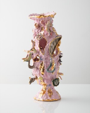 View 1 of Lot 13: Pink Patch Vessel 