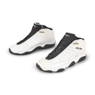 View 1 of Lot 802: Dunk.net Shaquille O’Neal Game Worn Dual Signed Chromz Player Exclusives