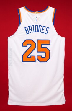 View 1 of Lot 24: Mikal Bridges ‘Christmas Day’ New York Knicks 2025-2026 Game Worn Association Edition Jersey 