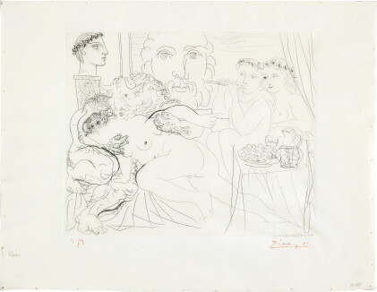 Catalog image of minotaure caressant une femme (b. 191; ba. 350)