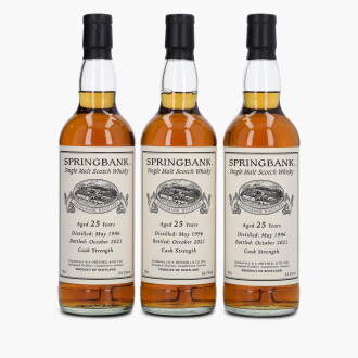 View 1 of Lot 2089: Springbank Private Cask 25 Year Old 54.1 abv 1996 (3 Bottles 70cl)