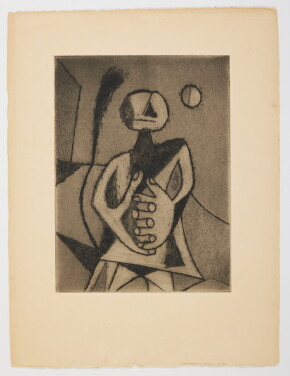 View 1 of Lot 1226: Hombre contemplando la luna