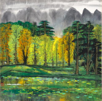 View 1 of Lot 2544: 林風眠 山林 | Lin Fengmian, Mountain Forest
