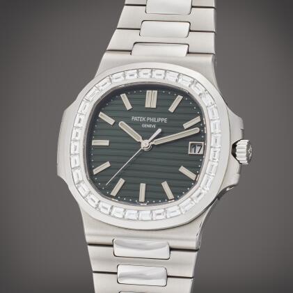 View 1 of Lot 56: Reference 5711/1300A-001 Nautilus | A stainless steel and diamond-set automatic wristwatch with date and bracelet, Owned and Worn by Sylvester Stallone, Circa 2021