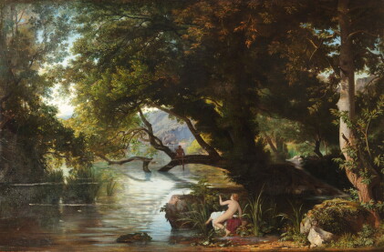 Catalog image of A classical landscape with Echo and Narcisse