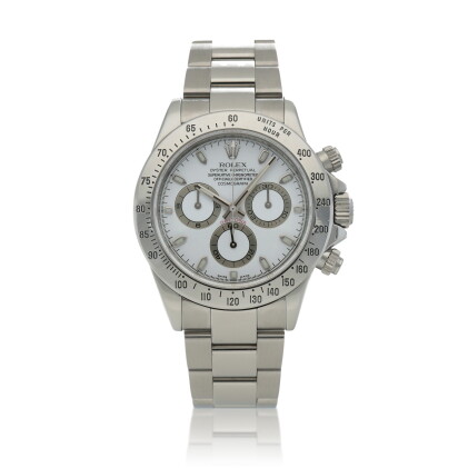 Catalog image of Daytona, Ref. 116520 Stainless steel chronograph wristwatch with bracelet Circa 2006