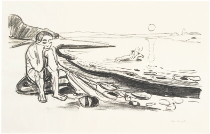 Catalog image of edvard munch | omega's flight (w. 353; sch. 323)