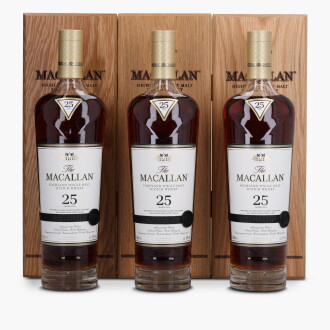 View 1 of Lot 2014: The Macallan 25 Year Old Sherry Oak 43.0 abv NV (3 Bottles 70cl)