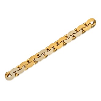 View 1 of Lot 217: Two-Color Gold Bracelet