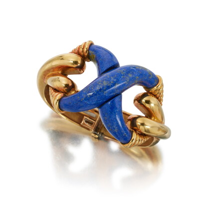 Catalog image of Gold and Lapis Lazuli Bracelet