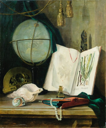Catalog image of thomas germain joseph duvivier | still life with a globe and shells