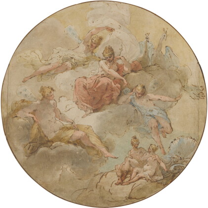Catalog image of Study for a ceiling decoration, with Juno and her Nymphs