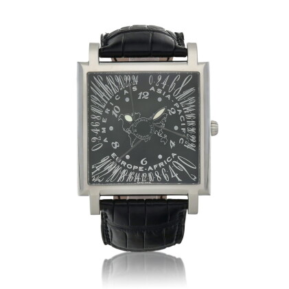Catalog image of Continentes | White gold multi time zone wristwatch with retrograde hours | Cir…