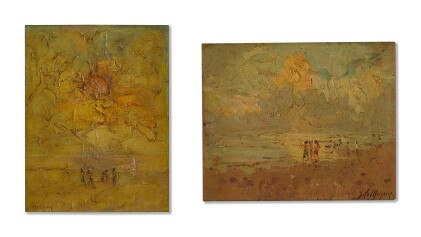 Catalog image of adrien jean le mayeur de merprès | (i) by the beach (ii) by the beach