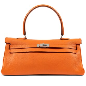 View 1 of Lot 389: Orange H Clémence JPG Shoulder Kelly 42 Palladium Hardware, 2009