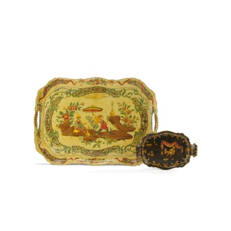 View 1 of Lot 261: Two Italian lacquered trays, Venice, circa 1760
