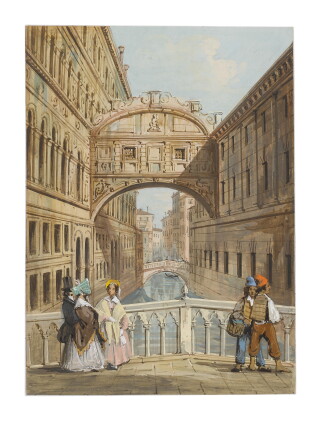 Catalog image of carlo grubacs | a view of the ponte dei sospiri, venice