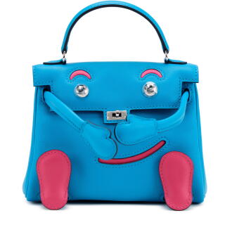 View 1 of Lot 45: Bleu Frida and Rose Extreme Swift Quelle Idole Kelly Doll Palladium Hardware, 2020