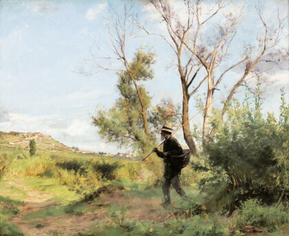 Catalog image of emile friant | a wood-line (portrait of père pidole)