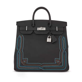View 1 of Lot 72: Ebene Togo Limited Edition Western Birkin 40 Haut A Courroies Palladium Hardware, 2021